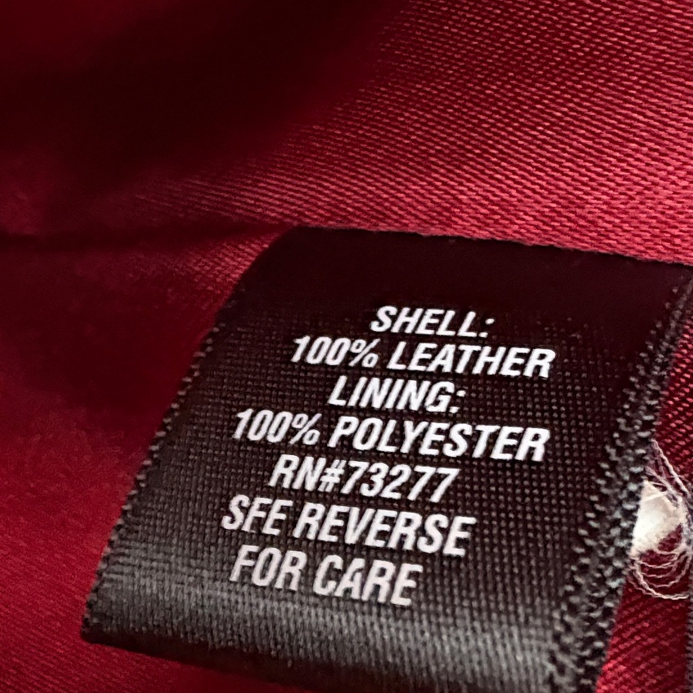 Sonoma Women's Bold Red Leather Jacket - Picture 3 of 7